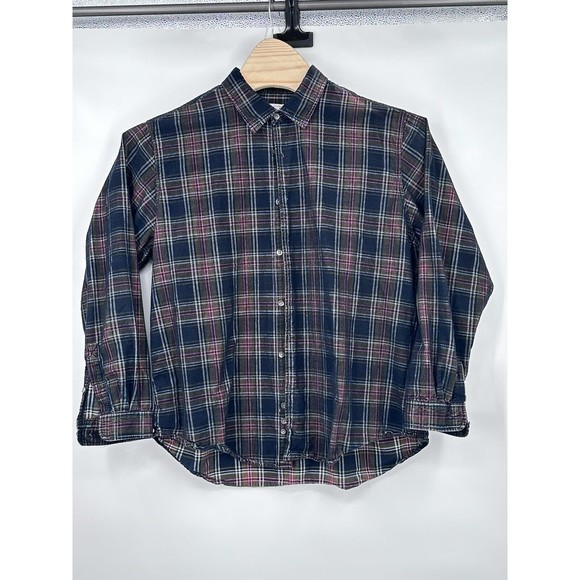 Carbon 2 Cobalt Corduroy Shirt Mens‎ XLarge Plaid Long Sleeve Button Up - Picture 4 of 9